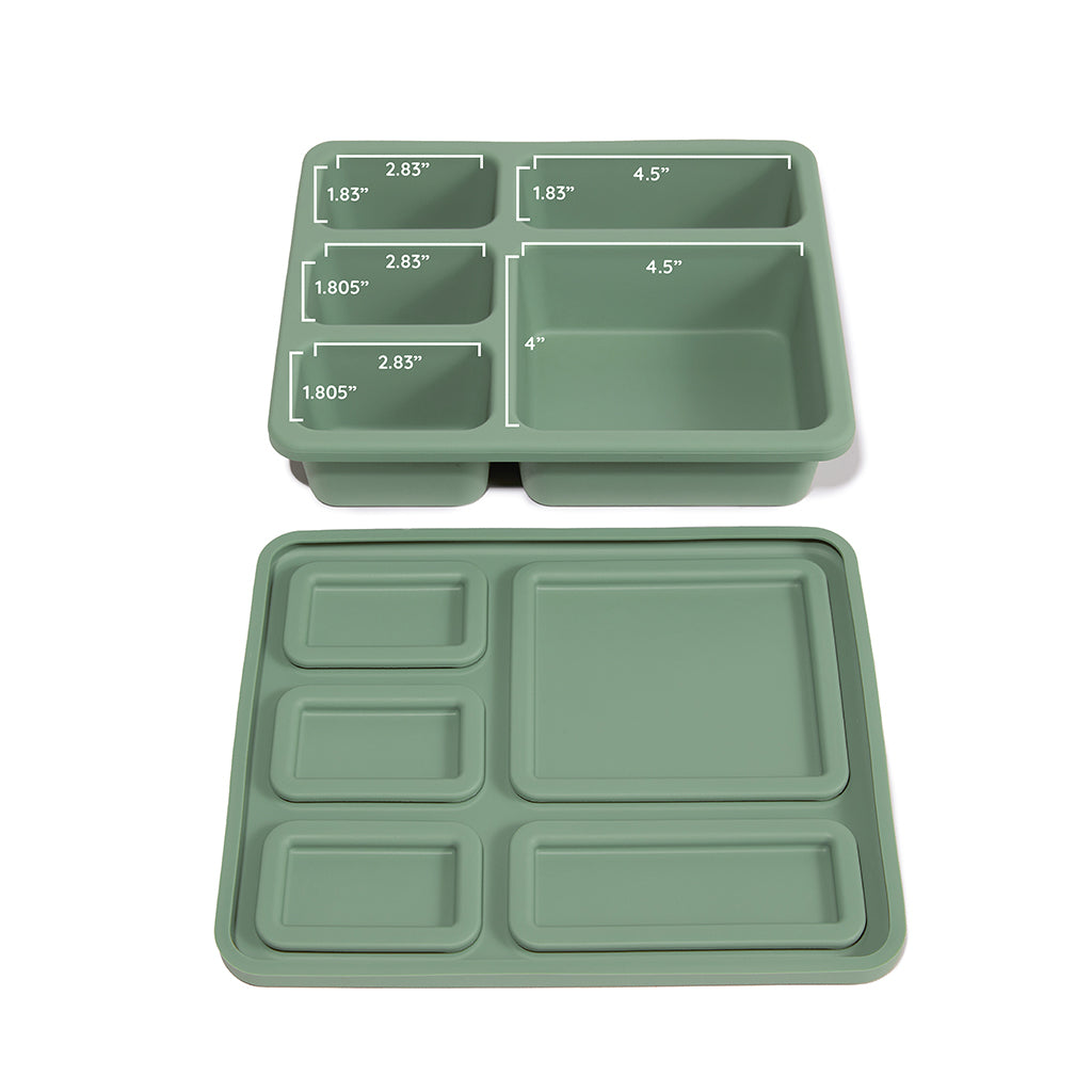 Bento Box Sage Green and Mini Bento Dinosaur Set