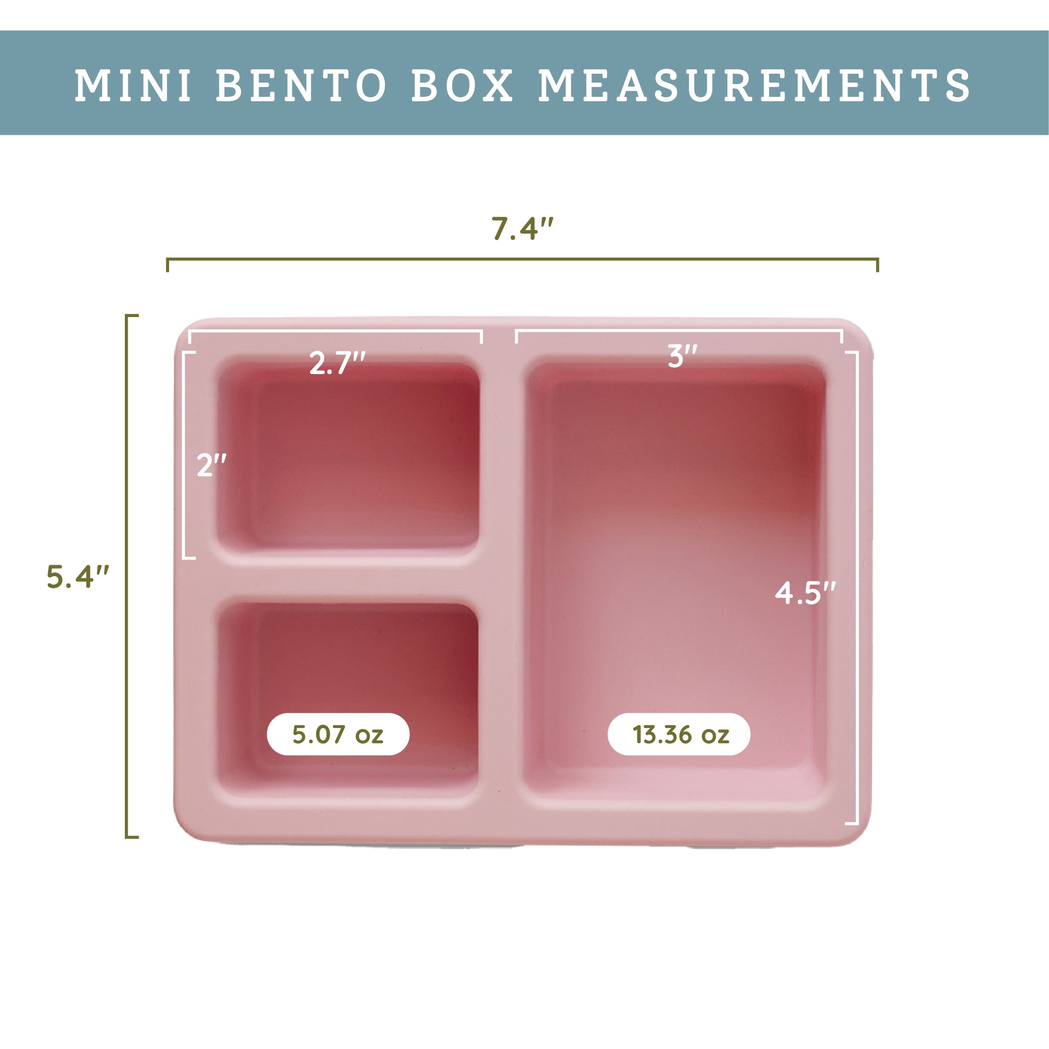 pink lunch bento box with three compartments inside