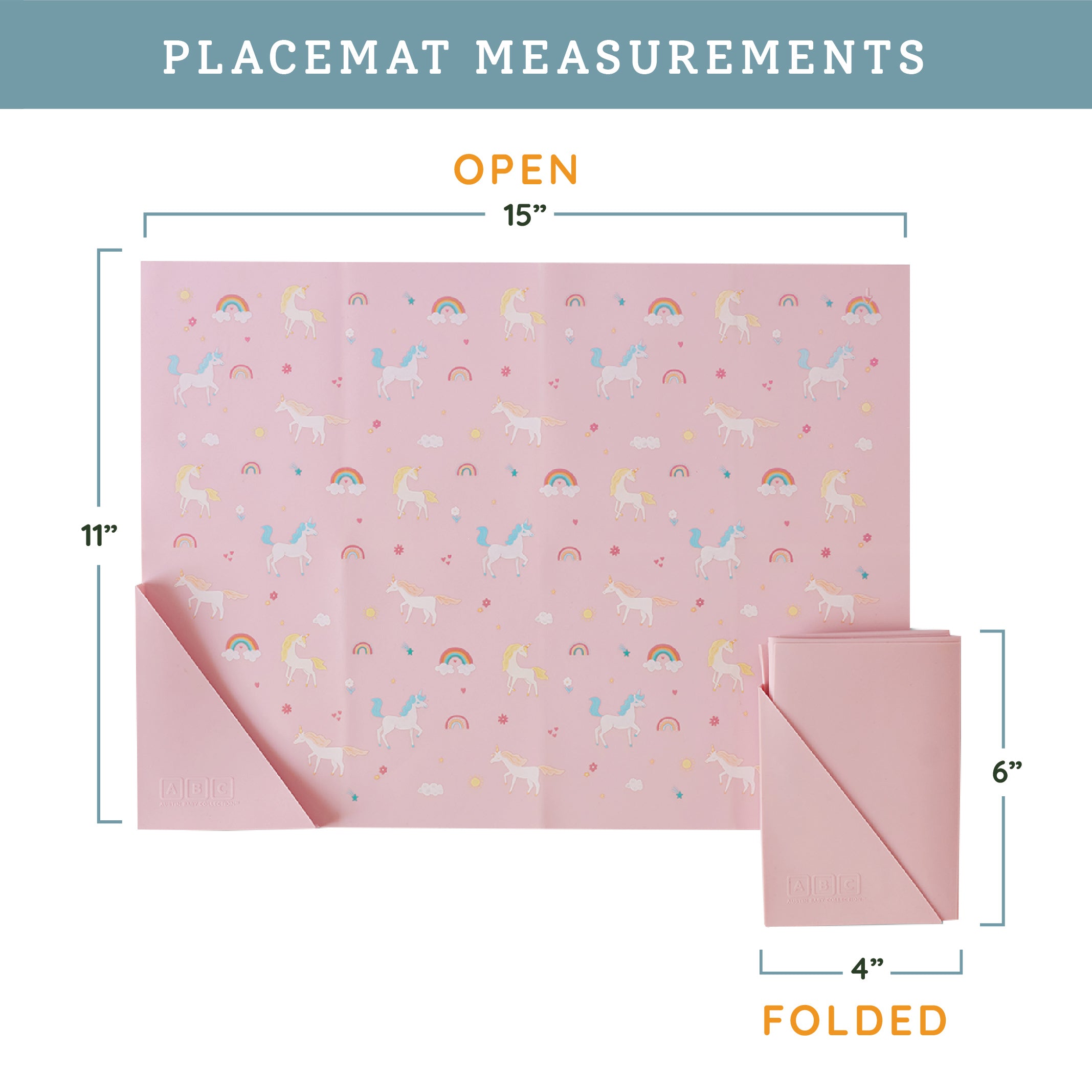 Silicone Placemat Unicorn Bubblegum Pink