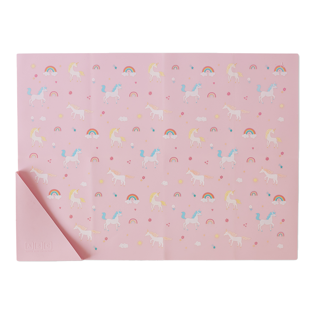 Silicone Placemat Unicorn Bubblegum Pink