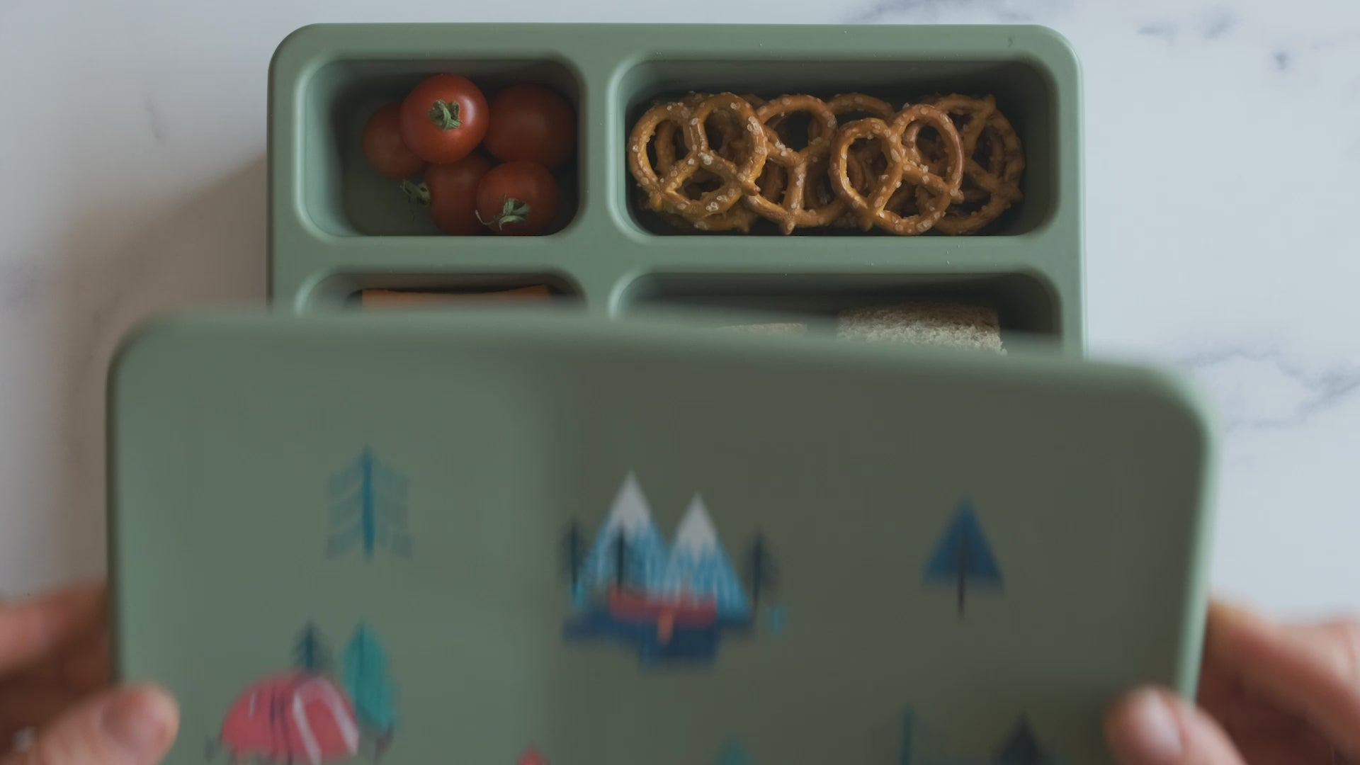 Silicone Mealtime Bundle and Lunch Bag Camper