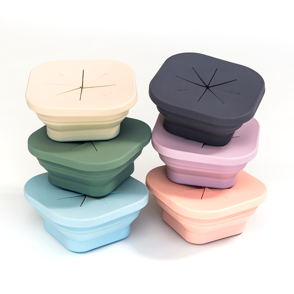 snack bowls with spill-proof lid