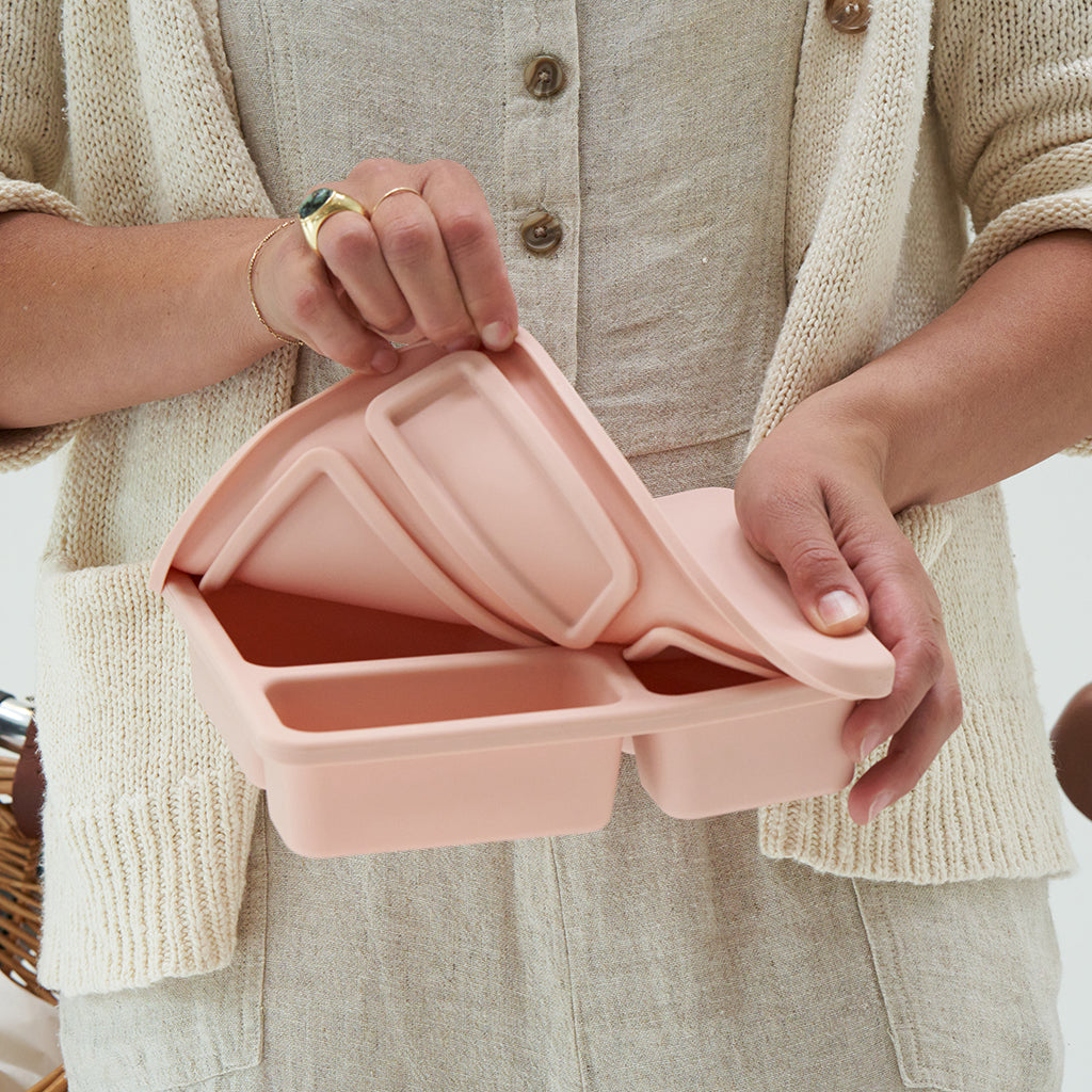 pink bento lunch box lid