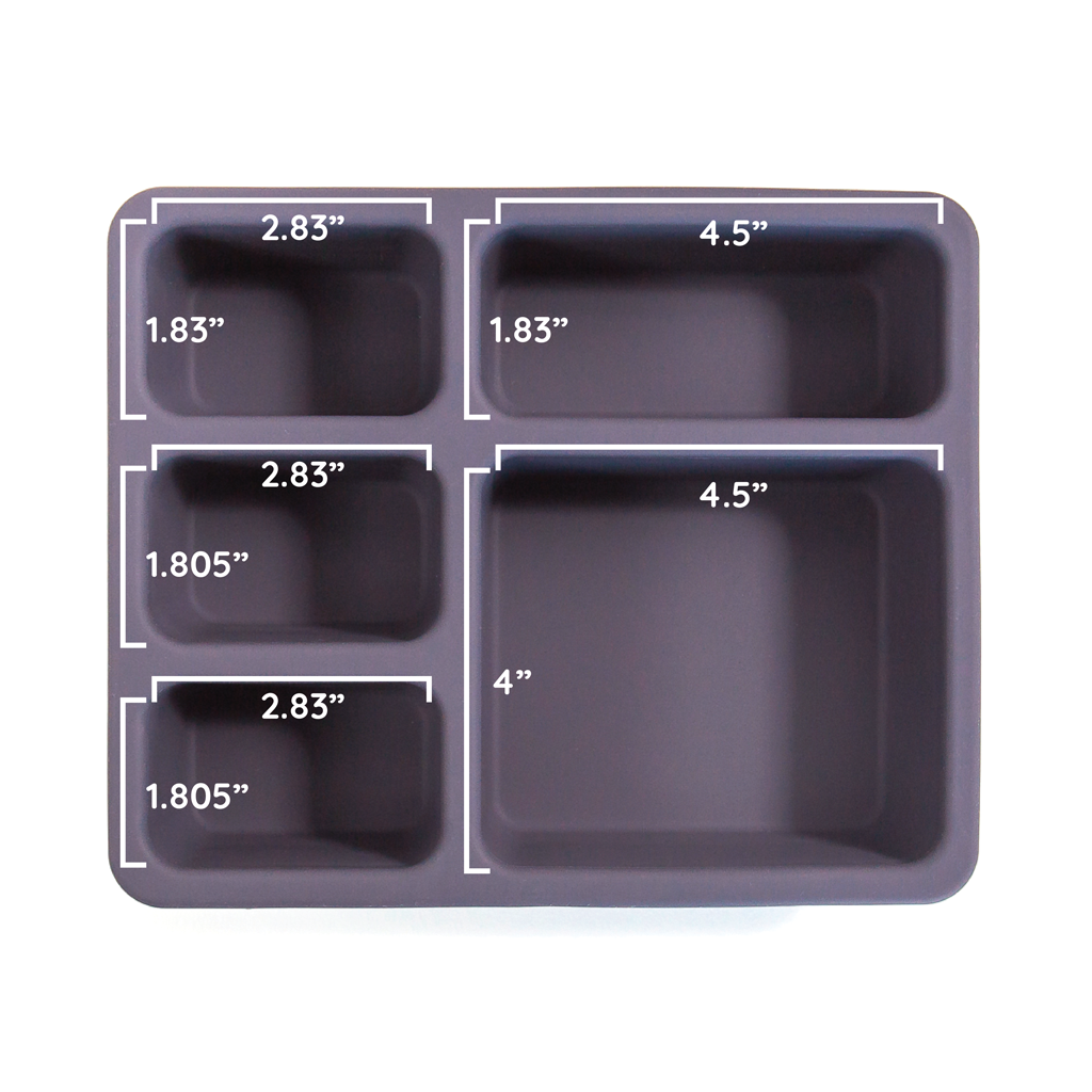 faded black lunch bento box inside