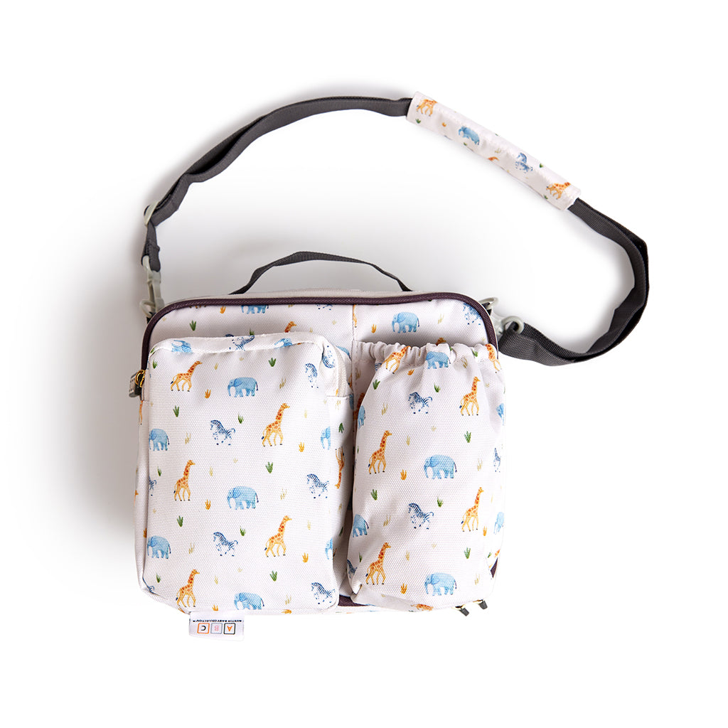 cream lunch bag kids animal