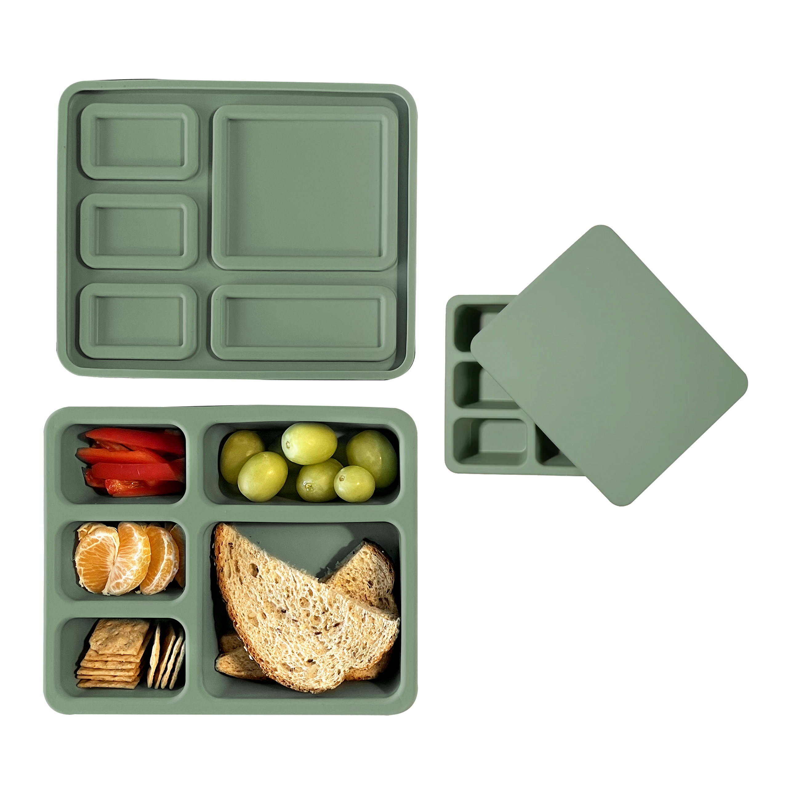 green bento lunch box