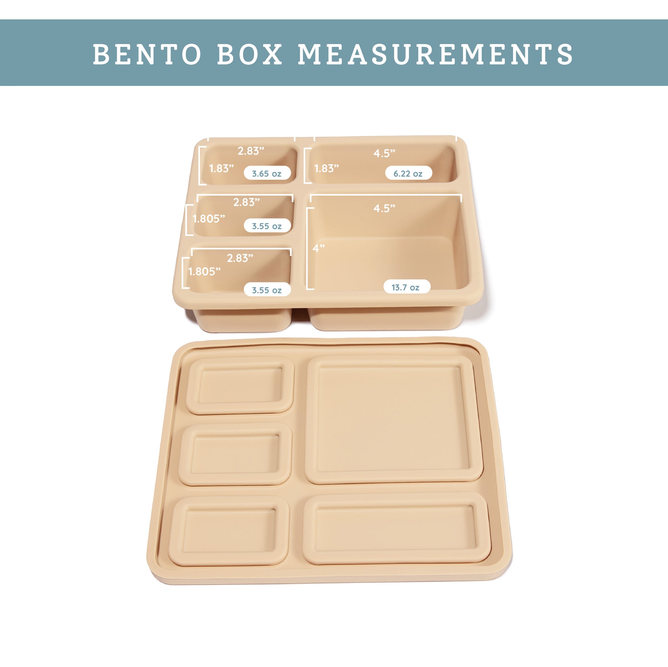 Austin Baby Co 2 Bento Box Set - Sage Green and Dinosaur Warm Cream