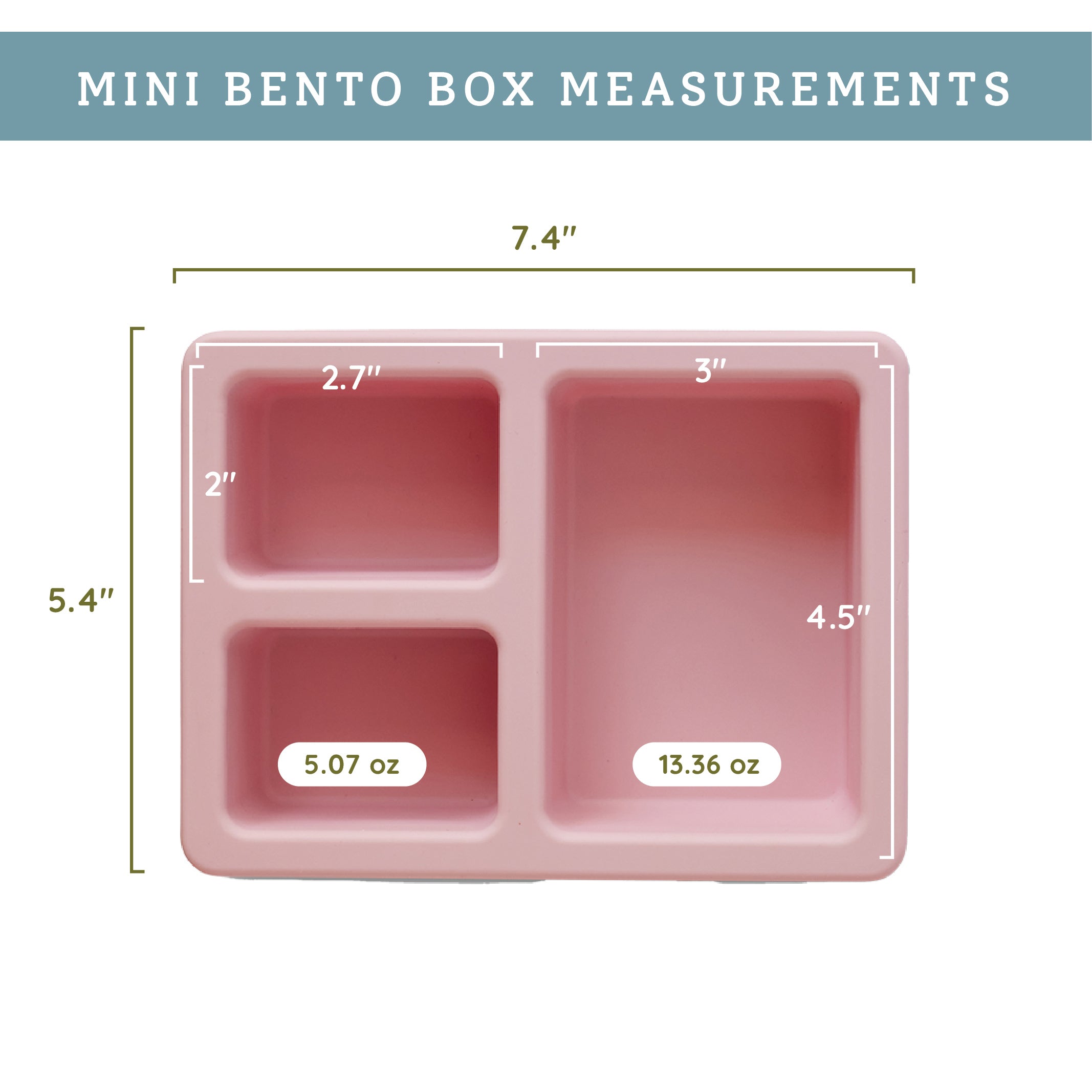 pink lunch bento box with three compartments inside