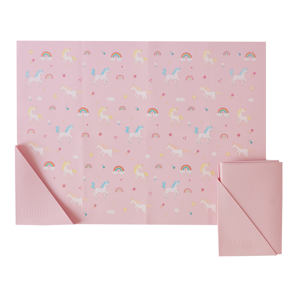 Silicone Placemat Unicorn Bubblegum Pink