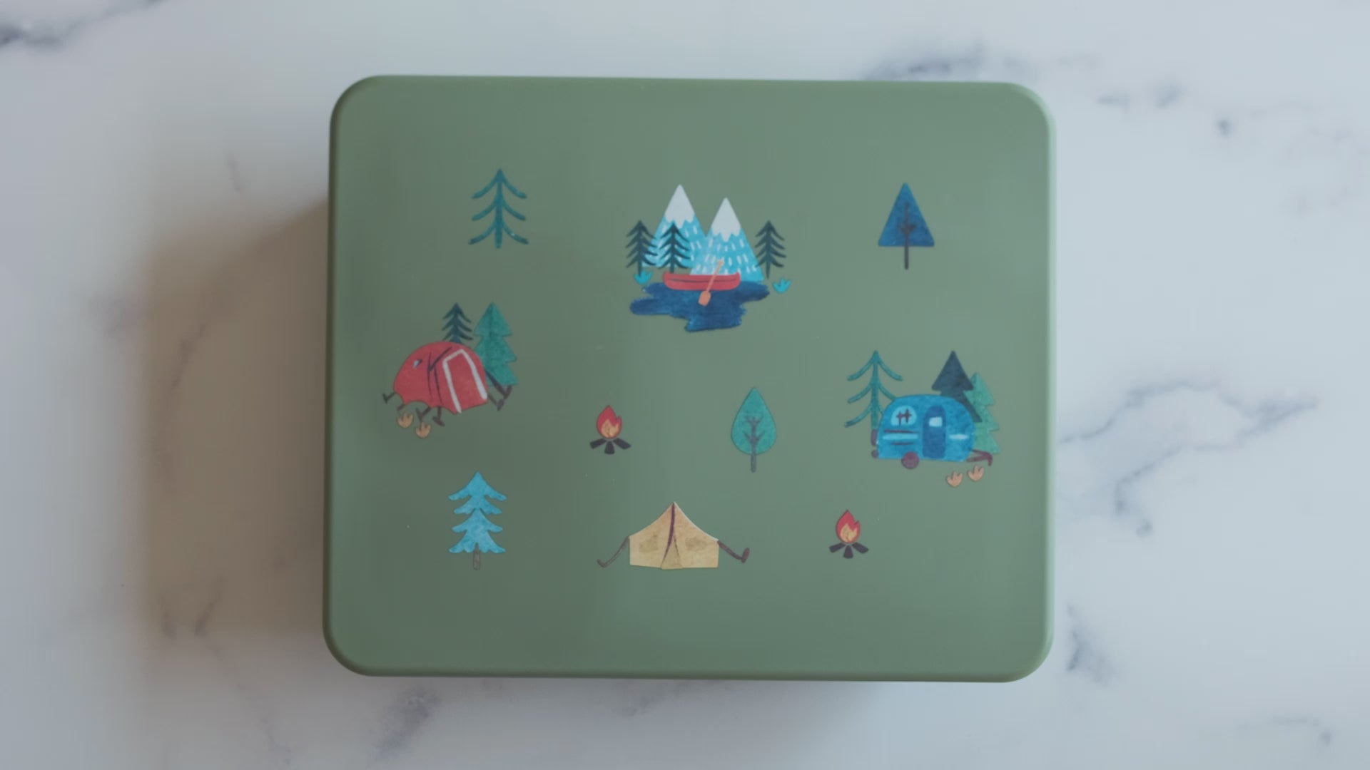 Austin Baby Collection Silicone Bento Box Solid Newport Blue