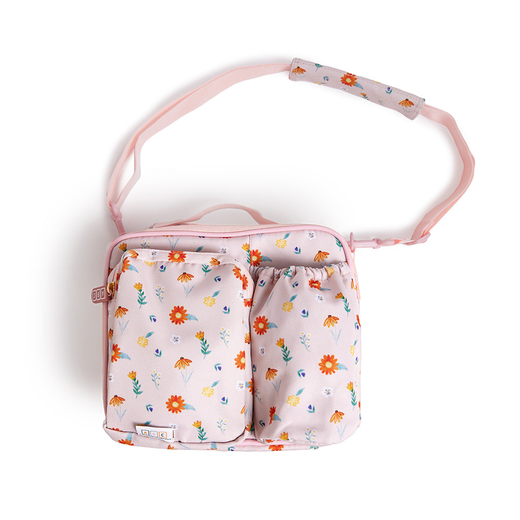 pink lunch bag for kids floral